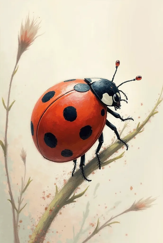 You can create a drawing of the outline, silhouette and around a ladybug?