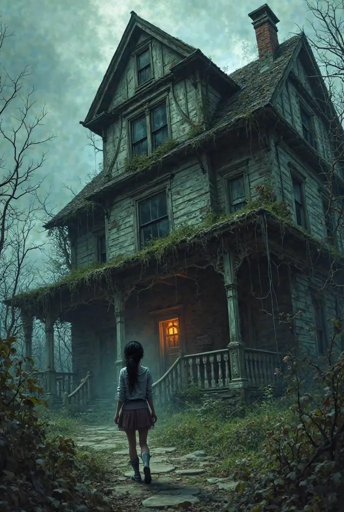 Lina and the abandoned haunted house