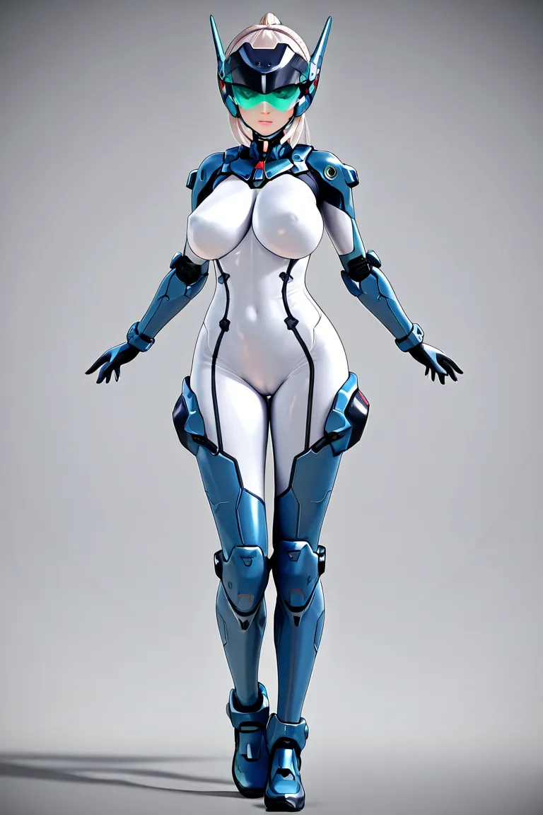 anime style, 1girl, younger female, mecha musume, visor (armor), bodysuit, battlesuit, perfect hands, 3d, nsfw, high resolution, high quality, hd, round breasts, small breasts, round breasts, medium breasts, round breasts, large breasts, round breasts, hug...