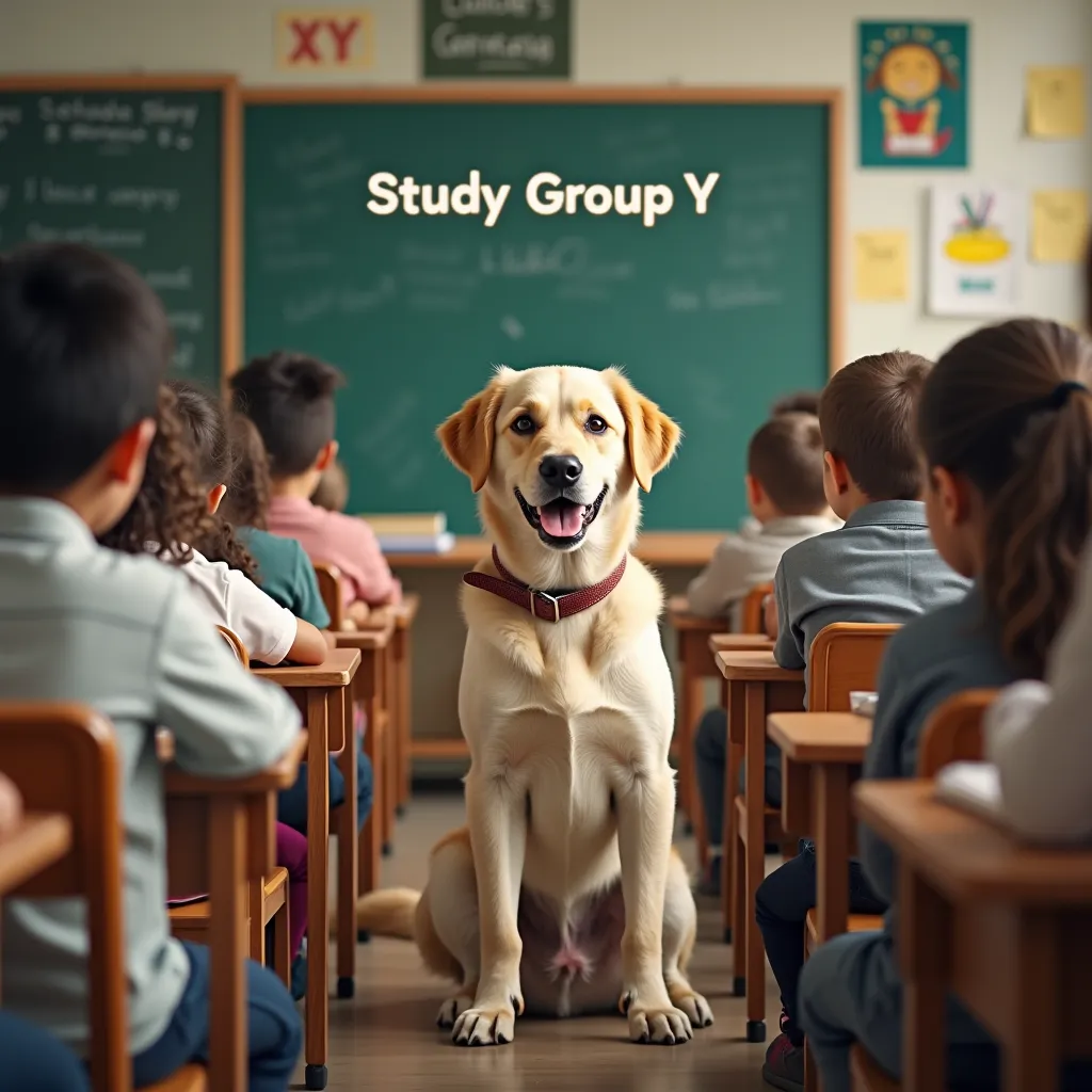 Create an advertising image for a study group, in which a real  appears in classes, with the name study group y that says elementary school reinforcement