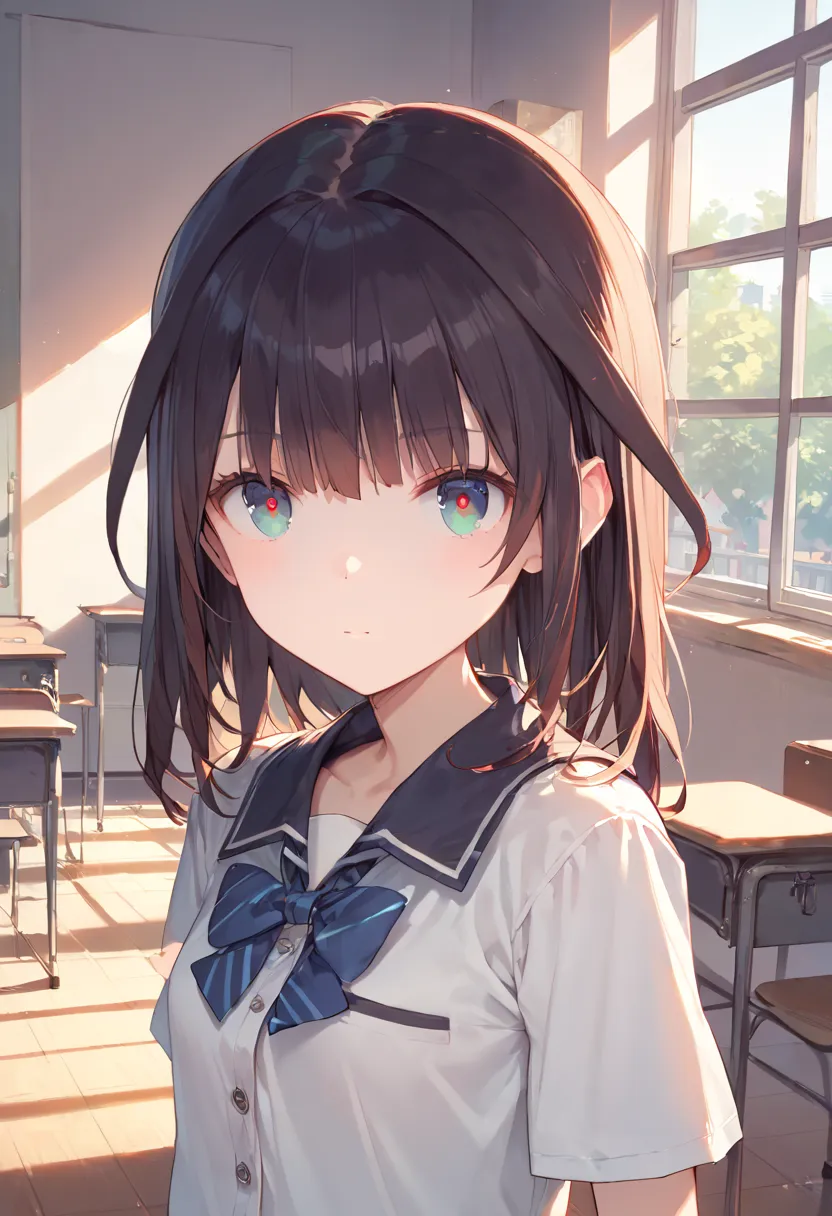 score_9, score_8_up, score_7_up, source_anime, high res images,masterpiece,top quality,　pretty girl　(Young face:1.5)　classroom　