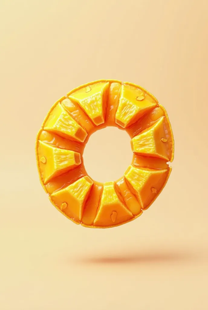 Give me a mango-dried mango logo with the word MangoGOMG, where the O in MangoOMG is a piece of mango, beautiful logo