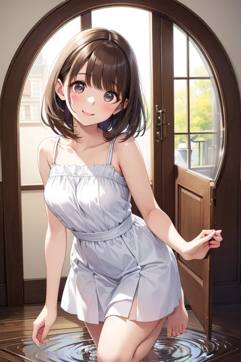 Anegasaki Nene, shiny brown hair, beautiful brown eyes, smiling face, sparkling pupils, (fine grain), highly detailed eyes, highly detailed face, highly detailed eyes,, (masterpiece:1.2, best quality), ((only1 girl)), cowboy shot,

(( top quality)), ((傑 to...