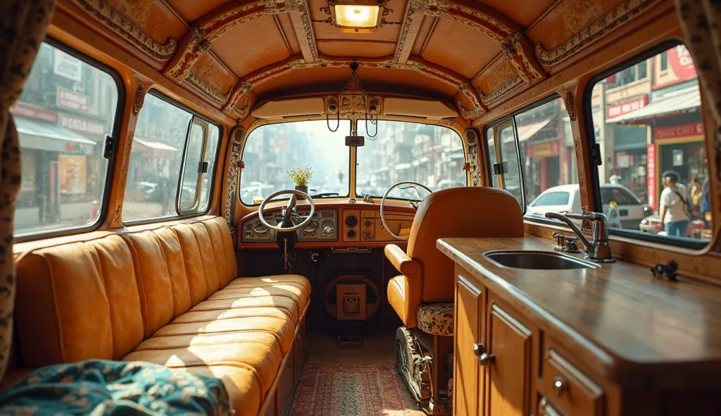 1960 rickshaw  Van interior 