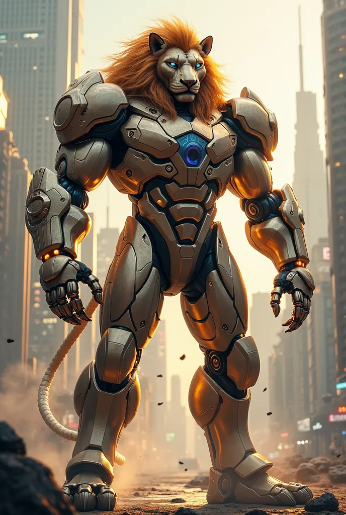 Creates a fusion of Max Steel with the lion 