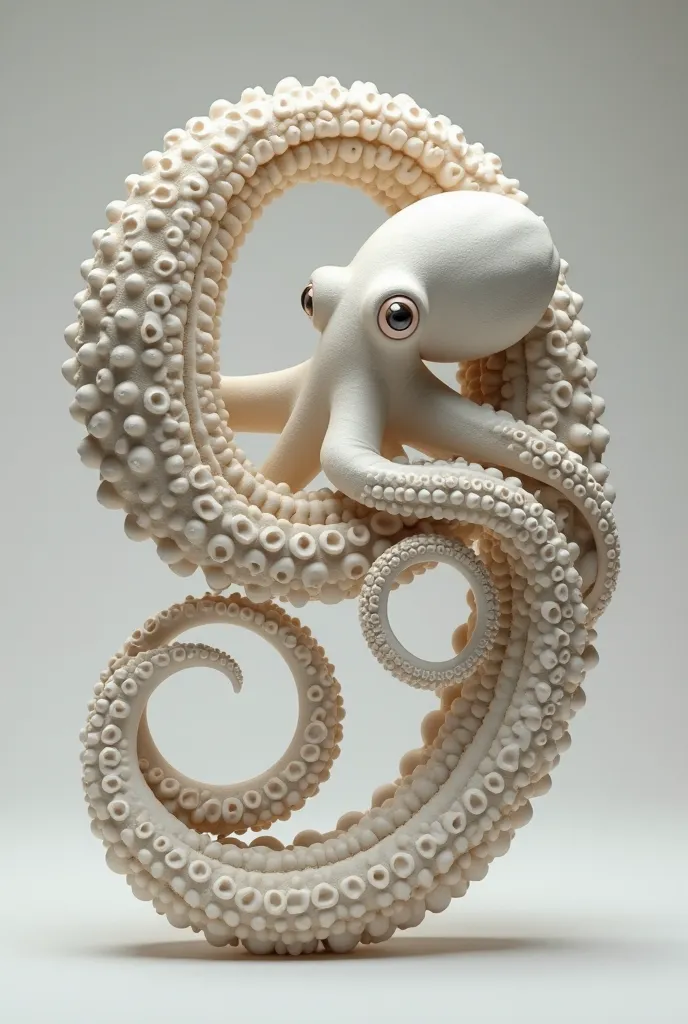 A hand-crafted octopus attached to the number 9