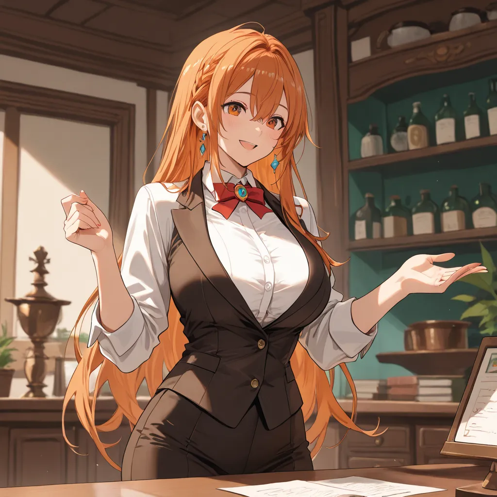 Guild receptionist High Resolution, Super Detailed, 