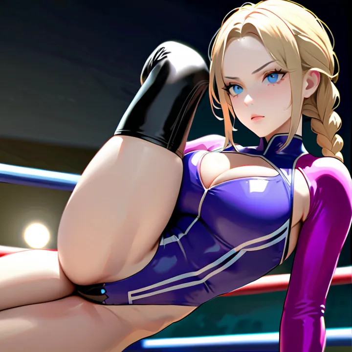 Masterpiece, HD, High Resolution, high quality, Best Quality, super detailed. solo character alone, multiple views. female wrestling art.
{{(A 50-years-old lady_milf_citizen:(appearance: pale-skin. Blonde-hair_tied_in_2_braids. Beautiful-light_blue-Eyes. B...