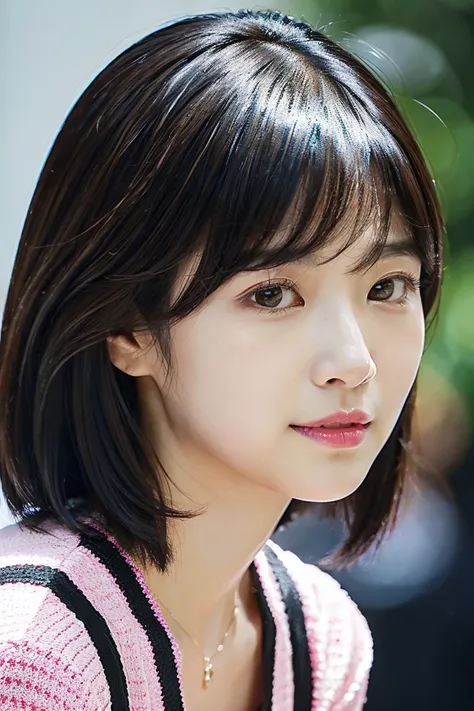 black hair short hair、 with long brown hair and bangs, Closeup of Tsuyu , Beautiful Korean Woman Wearing Black Hair, Gorgeous Young Korean Women, Cute Korean Actresses,  Nam Jae-yeon, Korean idol portraits,  Jung Hwa-choi , beautiful young Korean woman, bl...