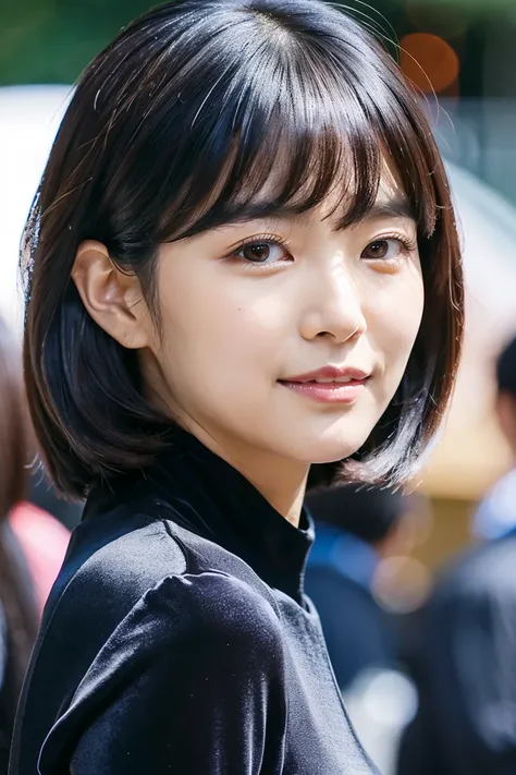 black hair short hair、Age 35、 with long brown hair and bangs, Closeup of Tsuyu , Beautiful Korean Woman Wearing Black Hair, Gorgeous Young Korean Women, Cute Korean Actresses,  Nam Jae-yeon, Korean idol portraits,  Jung Hwa-choi , beautiful young Korean wo...