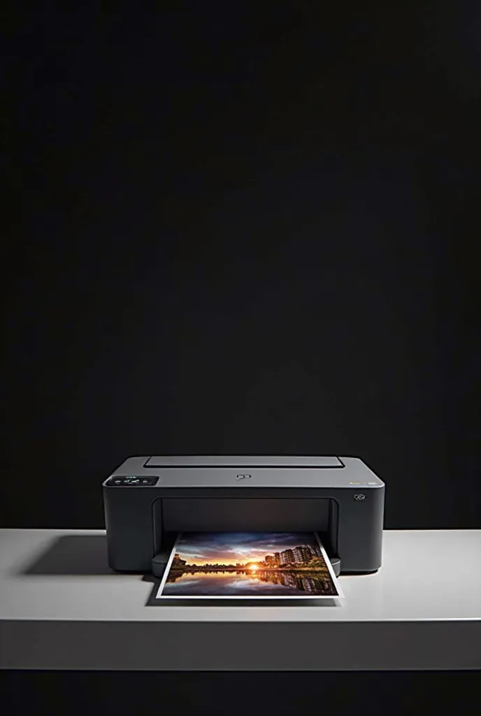 printer with black background printing high-quality photos