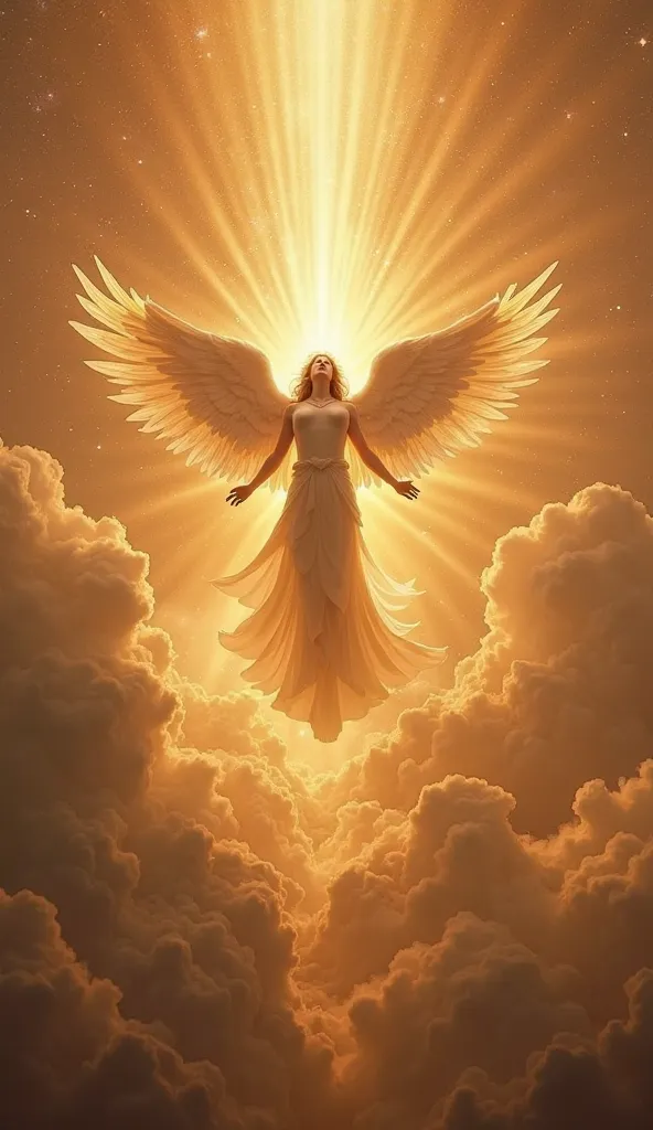 Metatron, in its most divine form, hovers above the heavens. Your body shines like a million suns, causing majestic angels to cover your faces with wings, unable to withstand your overwhelming presence. Rays of divine energy cross the surrounding space.