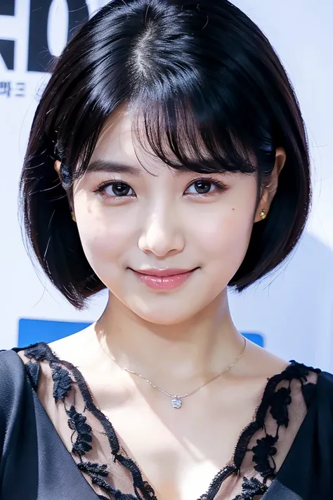 black hair short hair、Age 35、I can see my cleavage、 woman dressed in white , Closeup of Tsuyu , Beautiful Korean Woman Wearing Black Hair, Gorgeous Young Korean Women, Cute Korean Actresses,  Nam Jae-yeon, Korean idol portraits,  Jung Hwa-choi , beautiful ...