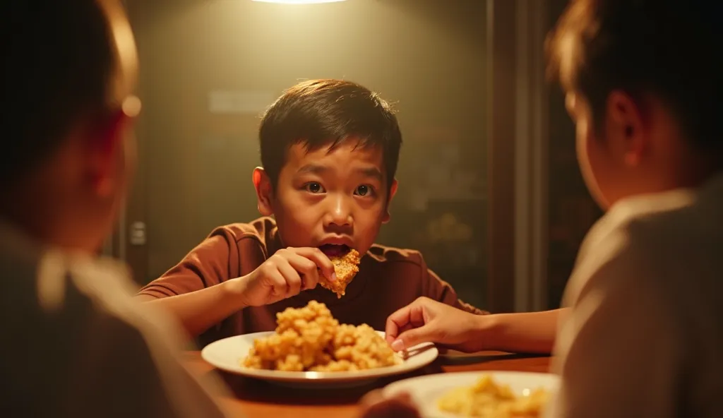 2. Prompt: The First Bite – Bunso’s Skepticism Shattered

Visual Style:
A dramatic slow-motion shot with intense lighting effects, shifting from suspicion to revelation as Bunso takes a bite.

Prompt:
The camera zooms in on Bunso’s hand as he lifts the pie...