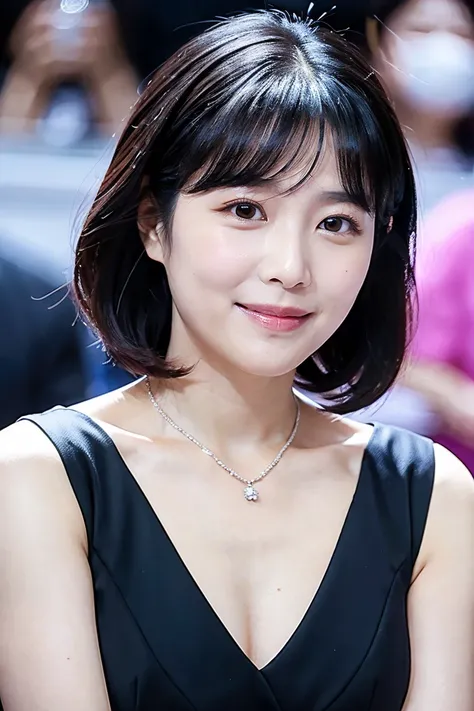 black hair short hair、Age 35、I can see my cleavage、 woman dressed in white , Closeup of Tsuyu , Beautiful Korean Woman Wearing Black Hair, Gorgeous Young Korean Women, Cute Korean Actresses,  Nam Jae-yeon, Korean idol portraits,  Jung Hwa-choi , beautiful ...