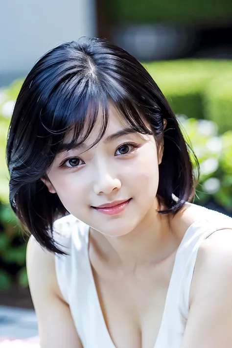 black hair short hair、Age 35、I can see my cleavage、 woman dressed in white , Closeup of Tsuyu , Beautiful Korean Woman Wearing Black Hair, Gorgeous Young Korean Women, Cute Korean Actresses,  Nam Jae-yeon, Korean idol portraits,  Jung Hwa-choi , beautiful ...