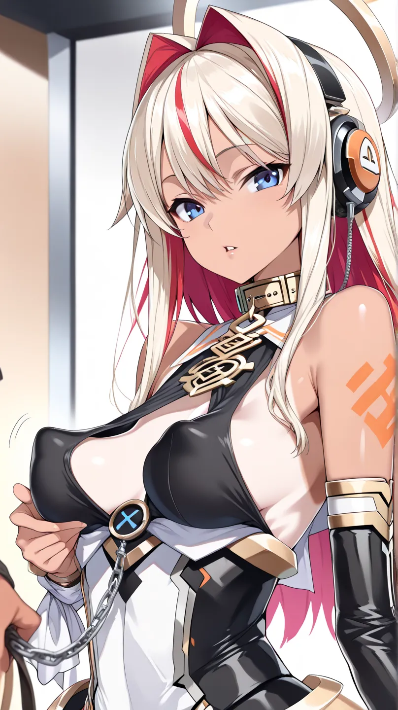 (score_9, score_8_up, score_7_up, score_6_up, score_5_up, score_4_up, just describe what you want, tag1, tag2, highest quality, Best quality, masterpiece,) BREAK she has medium breasts, (((perky breasts))), (cleavage), BREAK , slender waist, skinny, baby f...