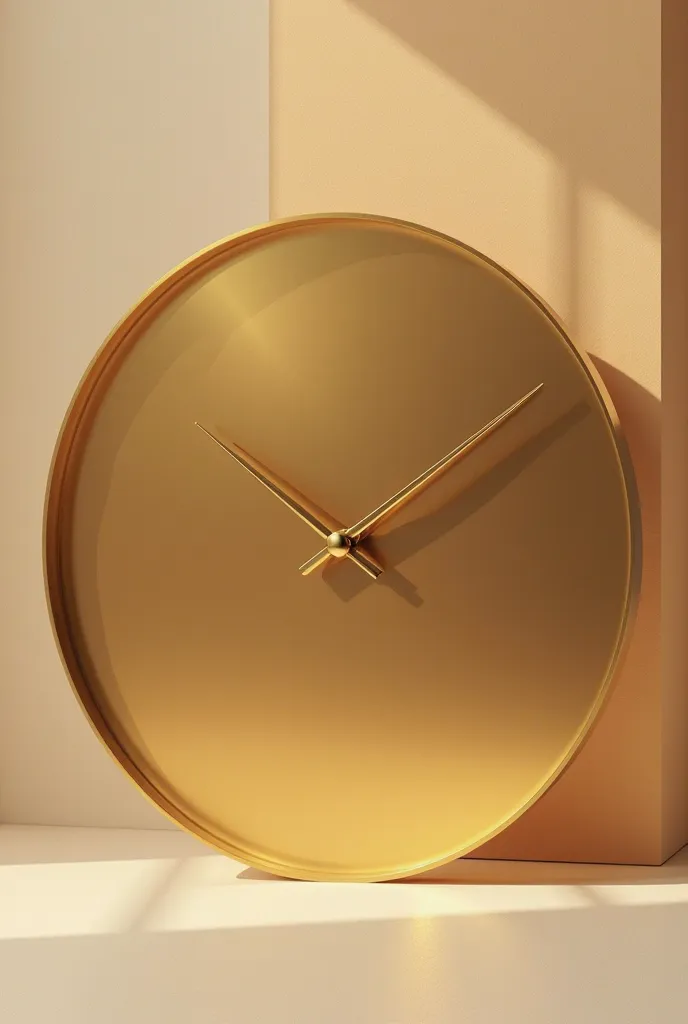 A clock without telling the time,   color gold, Open image