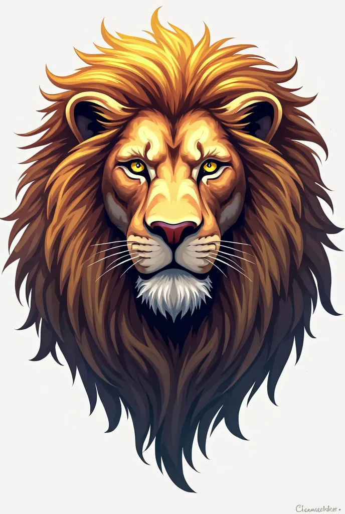 Face of a lion for logo with the name of Exus, Where the lion looks good