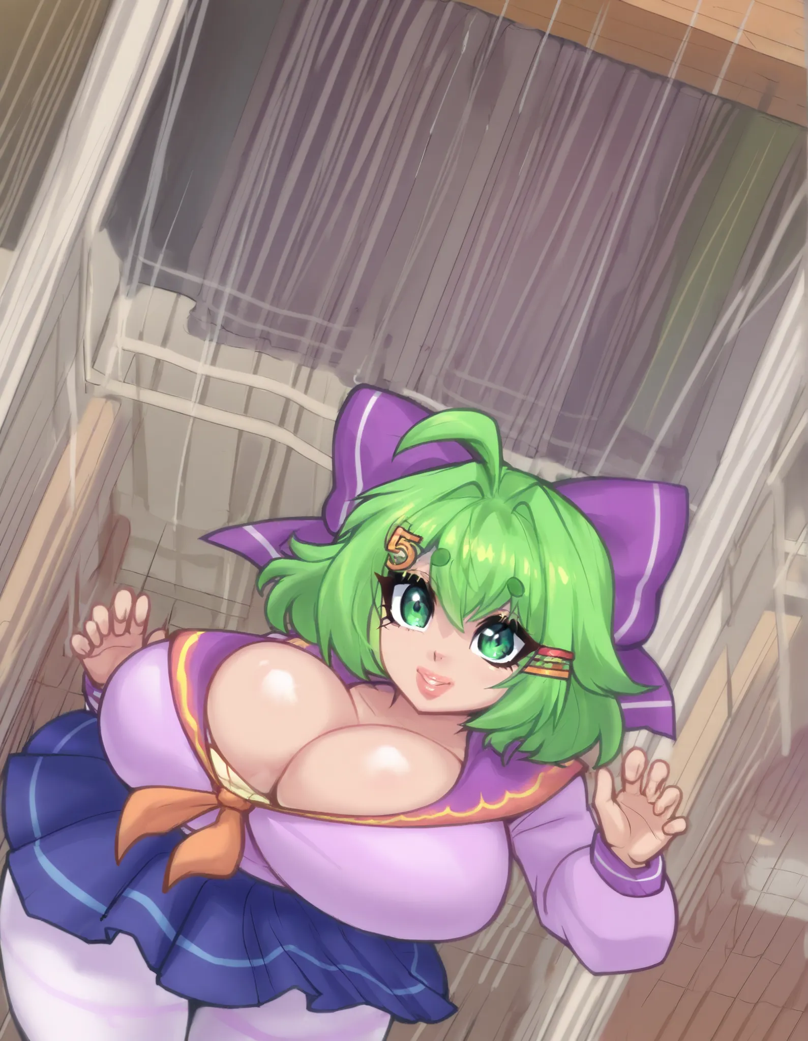 score_9, score_8_up, score_7_up, (best quality), (ultra-detailed), (masterpiece, best quality:1.3), 1female, adult, Masterpiece, Best Quality, hi res,hd, detailed 1girl,anime, mature female, indoors, smile, age 30 - 40,curvy, busty,thick, huge breast, clea...