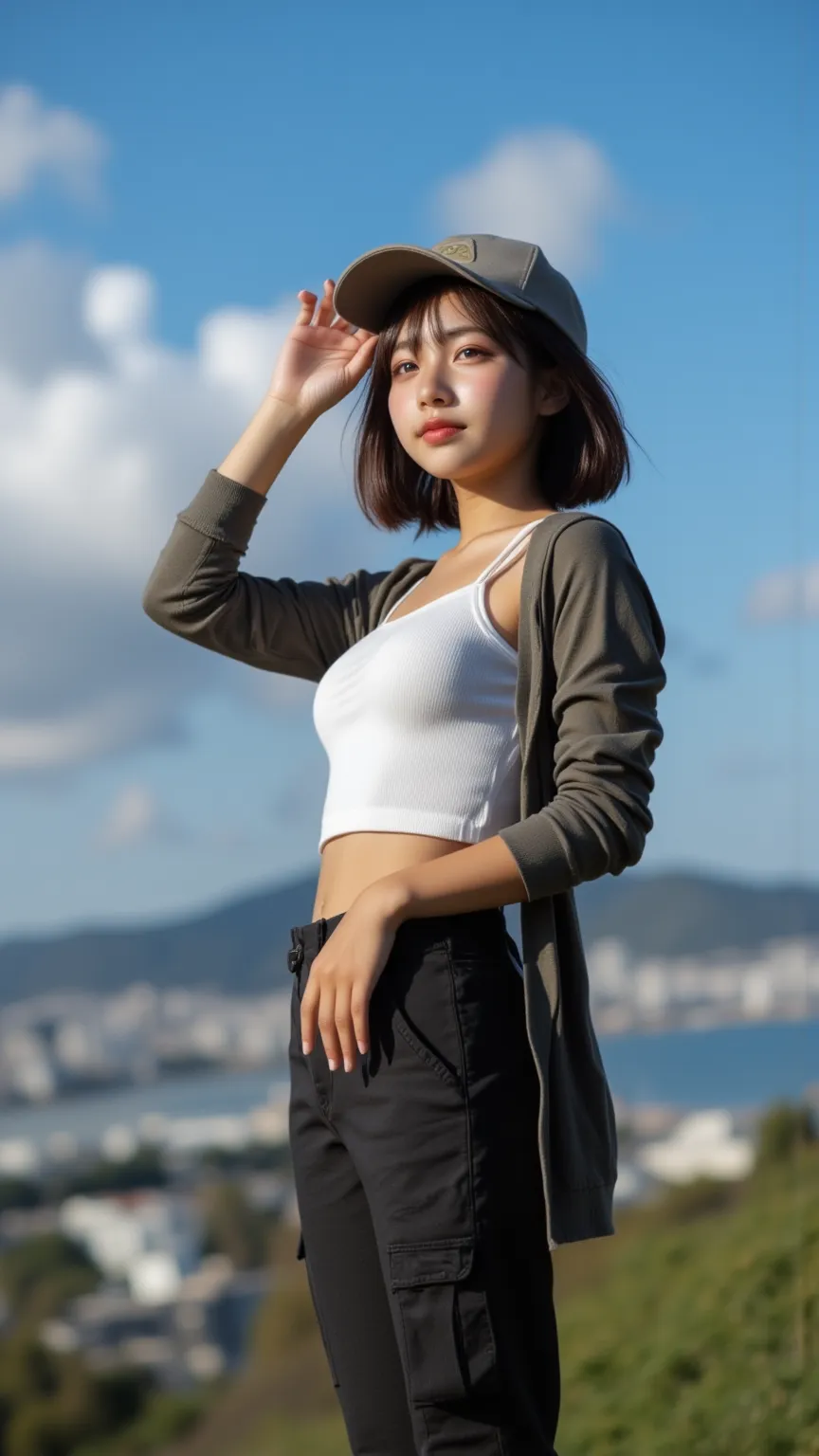 (8k), (RAW photo), (top quality),(super high resolution), (realistic), (shot with a Canon EOS R5, 50mm lens, f/2.8 aperture ), (masterpiece), (best quality), (very well detailed), (young and cute asian woman), 18+, (very young girl:1.3), (Cute Loli), ((ana...