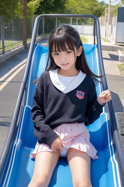                     elementary school student　Pussy Wreme        　　 Sit on a slide
