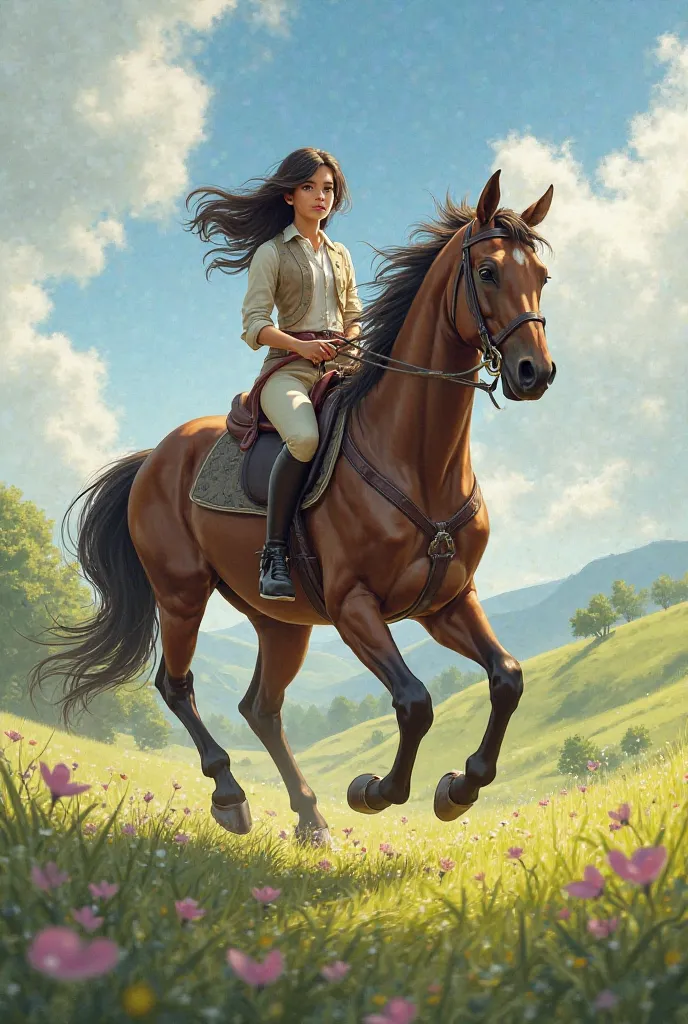 Horse riding girl 
