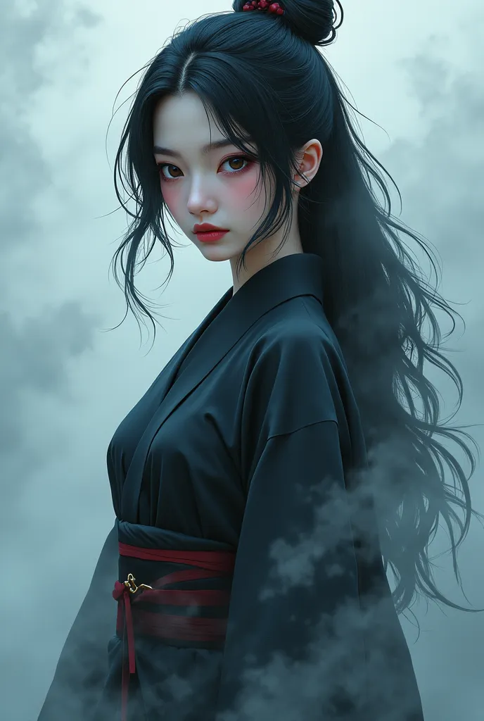 Japanese woman 20 years old has a slender and elegant figure, with long, dark hair that she wears loose, at times covered by a fog mask that hides the lower part of his face. Her eyes are dark and penetrating, with a mischievous glow that suggests that she...