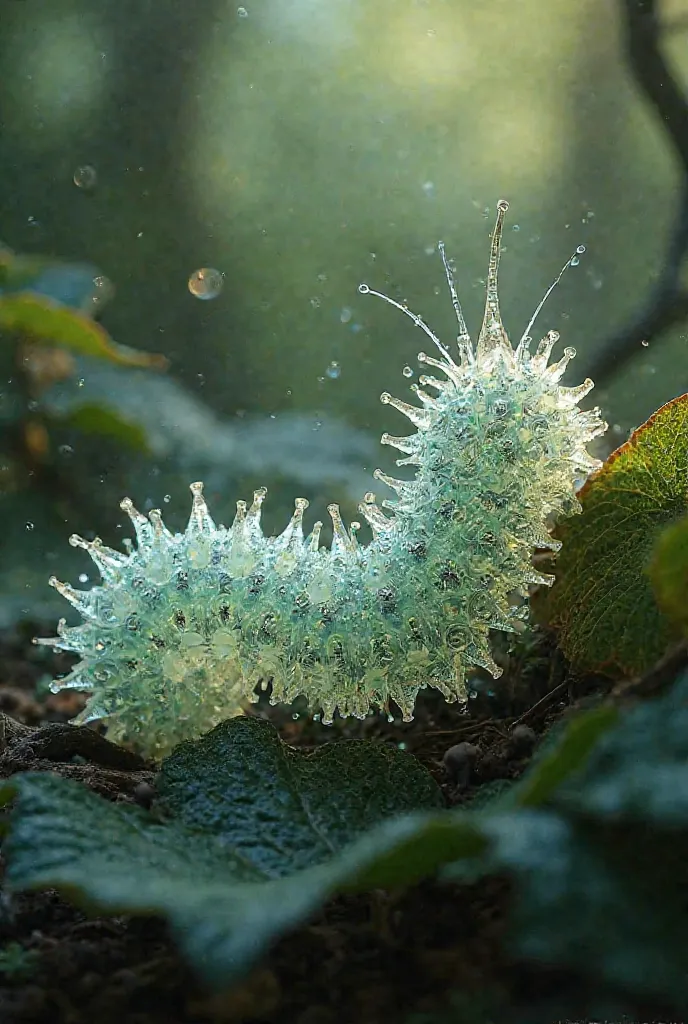 Sacred geometry glass caterpillar