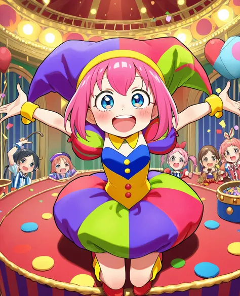 circus, CIRCUS,masterpiece,8k,best-quality,,colorful,Jester's Sonnet,laugh for me,For You,laugh for me,for you, Because at what time will the day come when we can really laugh and talk、