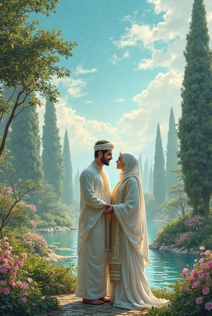 Muslim couple in heaven
