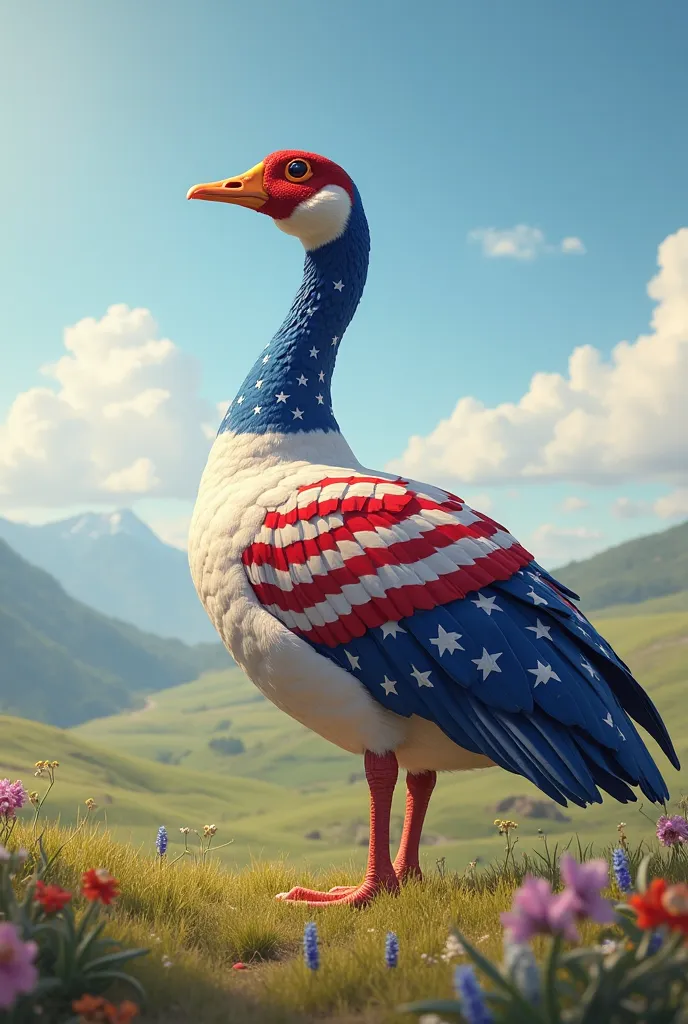 Patriotic goose