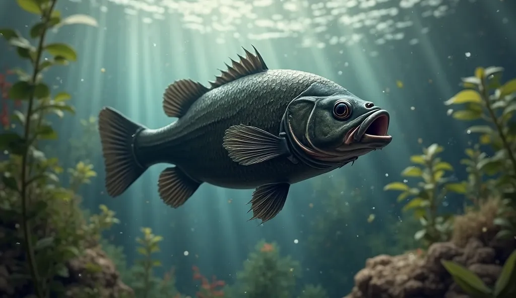 リアルな水中のBlack Bass、Realistic and delicate pictures、Fish map、Anatomically Correct、Refer to the internet for colors and designs、Black Bass