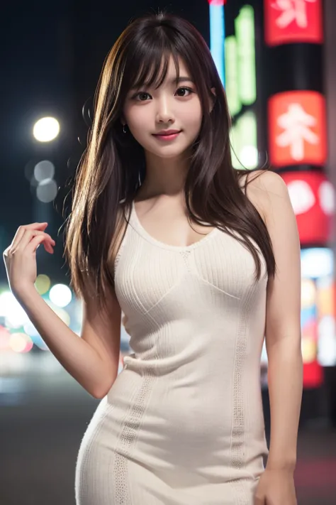 masterpiece、1 beautiful girl、detailed eyes、Swollen eyes、top quality, 超High Resolution, (Realism: 1.4), cinematlic lighting、Japanese、 Asian Beauties、super beauty、beautiful skin、Slender、Body facing forward、( super realistic)、(High Resolution)、(8k)、(、in white...