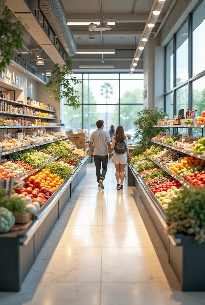 The best way to organize a 20 x 20 meter store for groceries and vegetables 