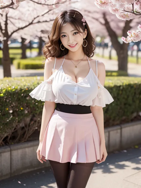 masterpiece,top quality,High Resolution,anatomically correct,Ultra-fine.
Cherry blossom trees.cherry tree at the entrance ceremony. One Beautiful Woman.She's a beautiful Japanese woman.She is an unrivaled beauty .(((wearing a white ruffle blouse))).(((wear...