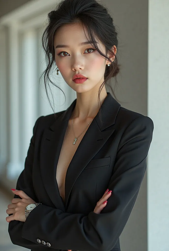 Korean hottest female in suit