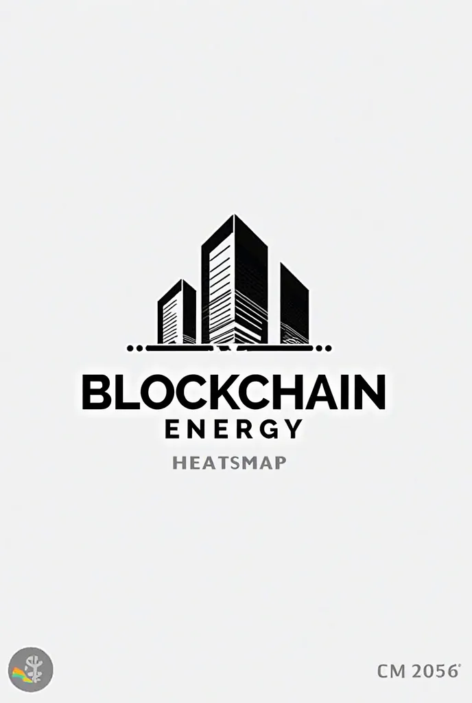 logo , company name is "blockchain energy" slogan is "heat smart" make it look professional, the color is black and white, the icon must be a combination of a blockchain and building 