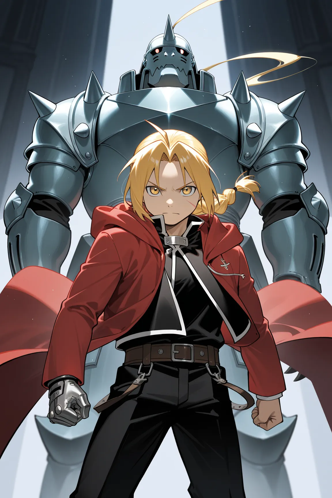 2boys, fullmetal alchemist, edward elric, alphonse elric, very awa, masterpiece, best quality, newest, highres, absurdres 