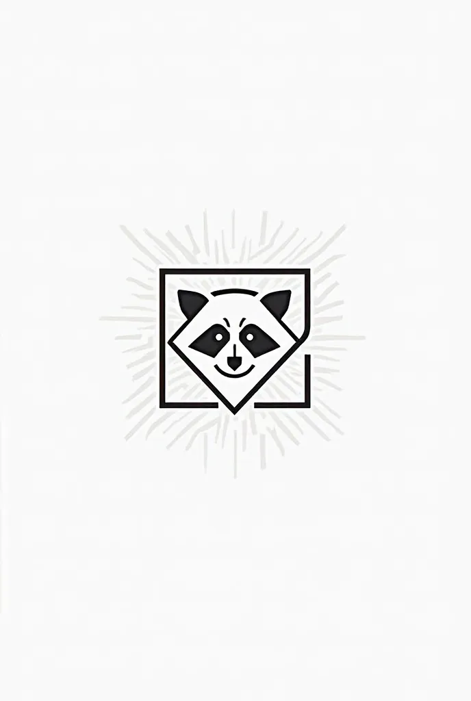 The Raccoon logo is a line design with a grid that dictates the line drawing, placing the letter X within the logo. The Raccoon logo 