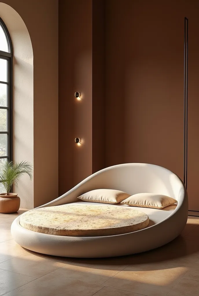 modern bed  that looks chapati