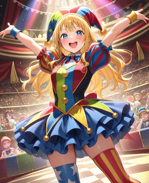 circus, CIRCUS,masterpiece,8k,best-quality,,colorful,Jester's Sonnet,laugh for me,For You,laugh for me,for you, Because at what time will the day come when we can really laugh and talk、