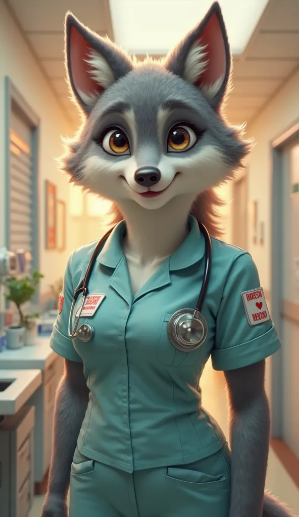 Wolf, Personalization,nurse,uniform,smile,big breasts