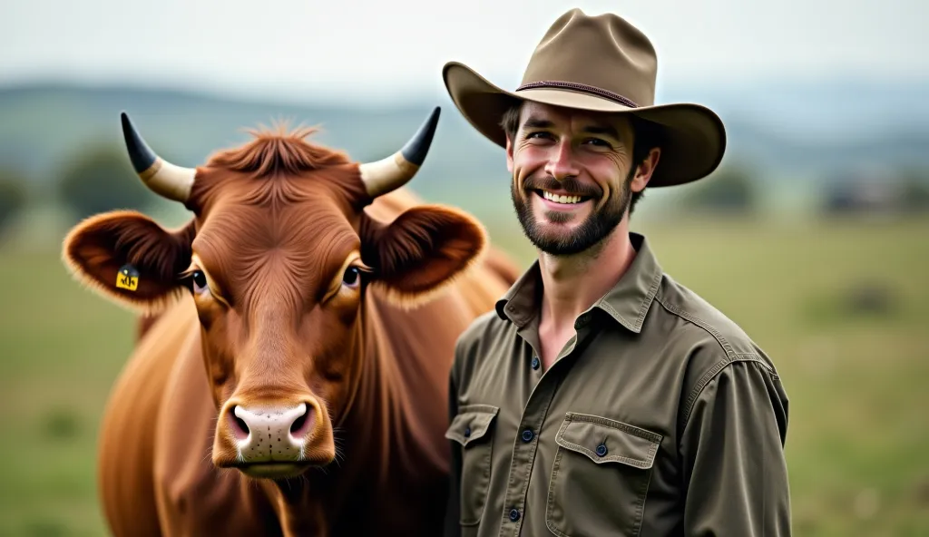 This guy with a cow