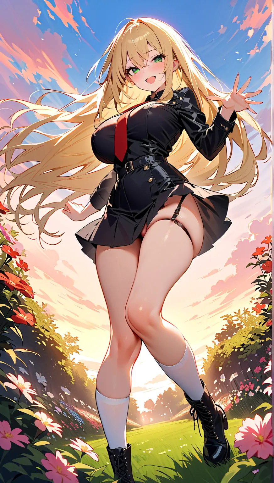 (masterpiece, top quality:1.5), (nsfw:1.2),   handsome face  , reliable leader     , chairman, kind expression, beautiful girl:1.2, alone:1.3, (  blond hair:1.2), (long hair:1.2),        straight hair       , ( :1.2),  long hair, Big Breasts, thick butt, i...