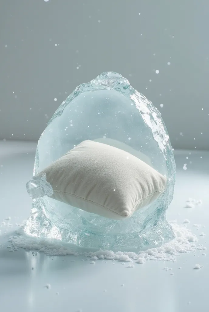 ice mold with a pillow in it but without ice