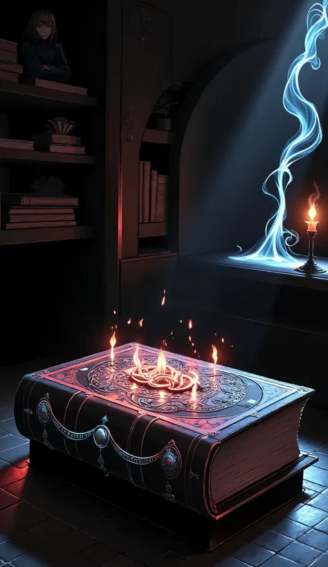 Magic Book、Forbidden Book、Extreme Magic、Heavy Bound Book、ダークファンタジーMagic Book、The Cursed Secret Book、Dark Fantasy Archive、Exquisite Book Binding、Dark Fantasy World,high quality,Professional Effects,8k,high resolution,Extreme detail,realistic,HDR,studio ligh...