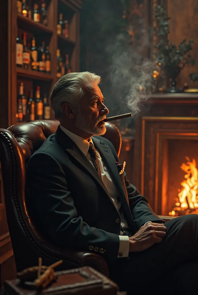 The man with the smoking room 