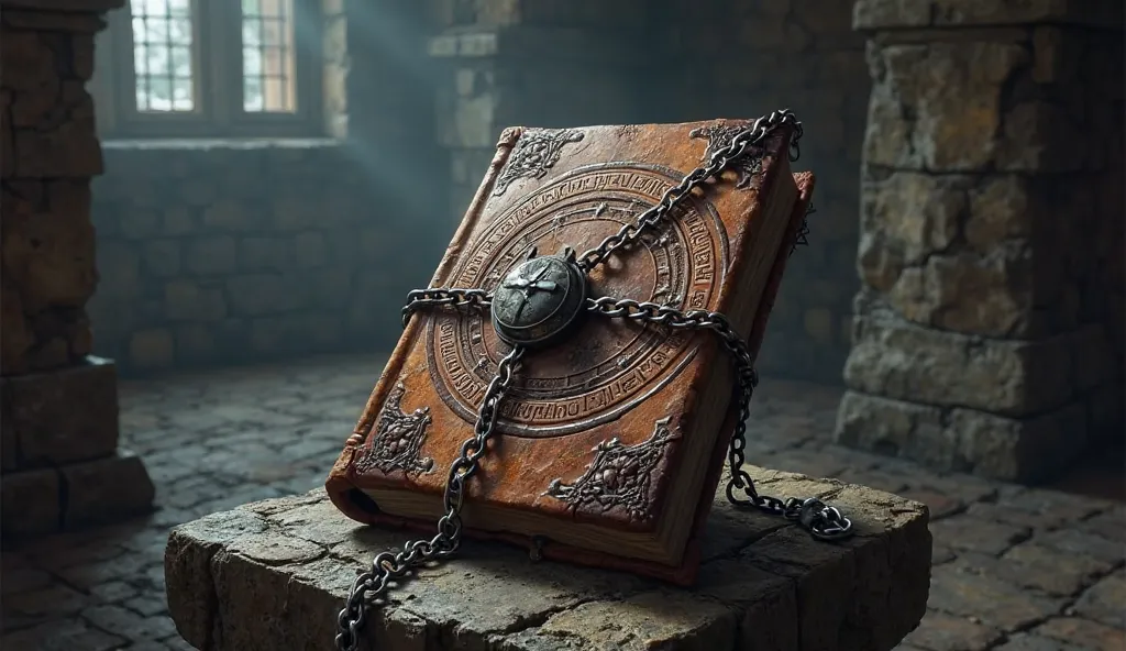 Forbidden Book, It's sealed with a chain