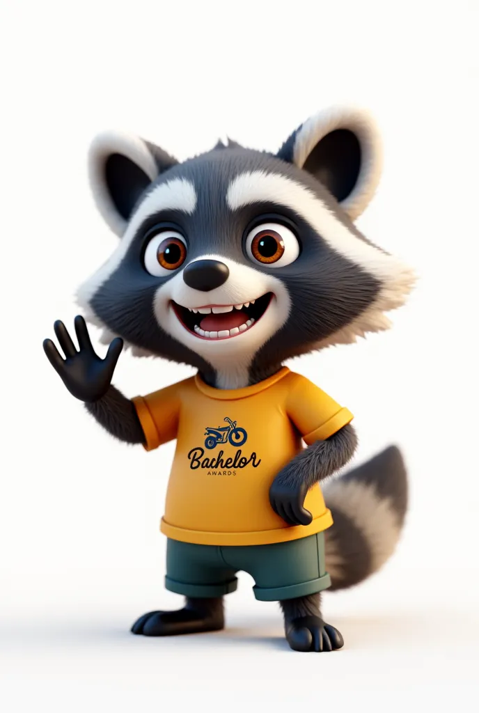 Here is the prompt adjusted with all the details you ordered:  

---  

### **Prompt para criação de 3d mascot:**  

Create a **3d mascot** of a **Lucky raccoon**,  cute and smiling , with a vibrant and enchanting style. The raccoon must have **big, expres...